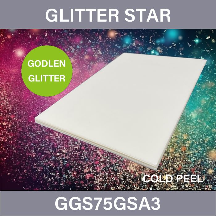 Folja tal-Film A3 Golden Glitter DTF